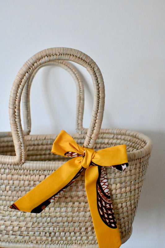 Handgemaakte rieten manden