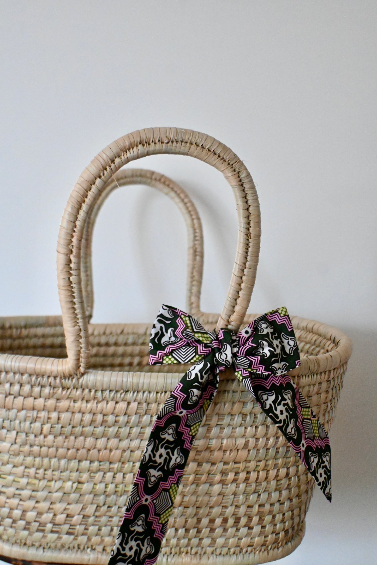 Handgemaakte rieten manden